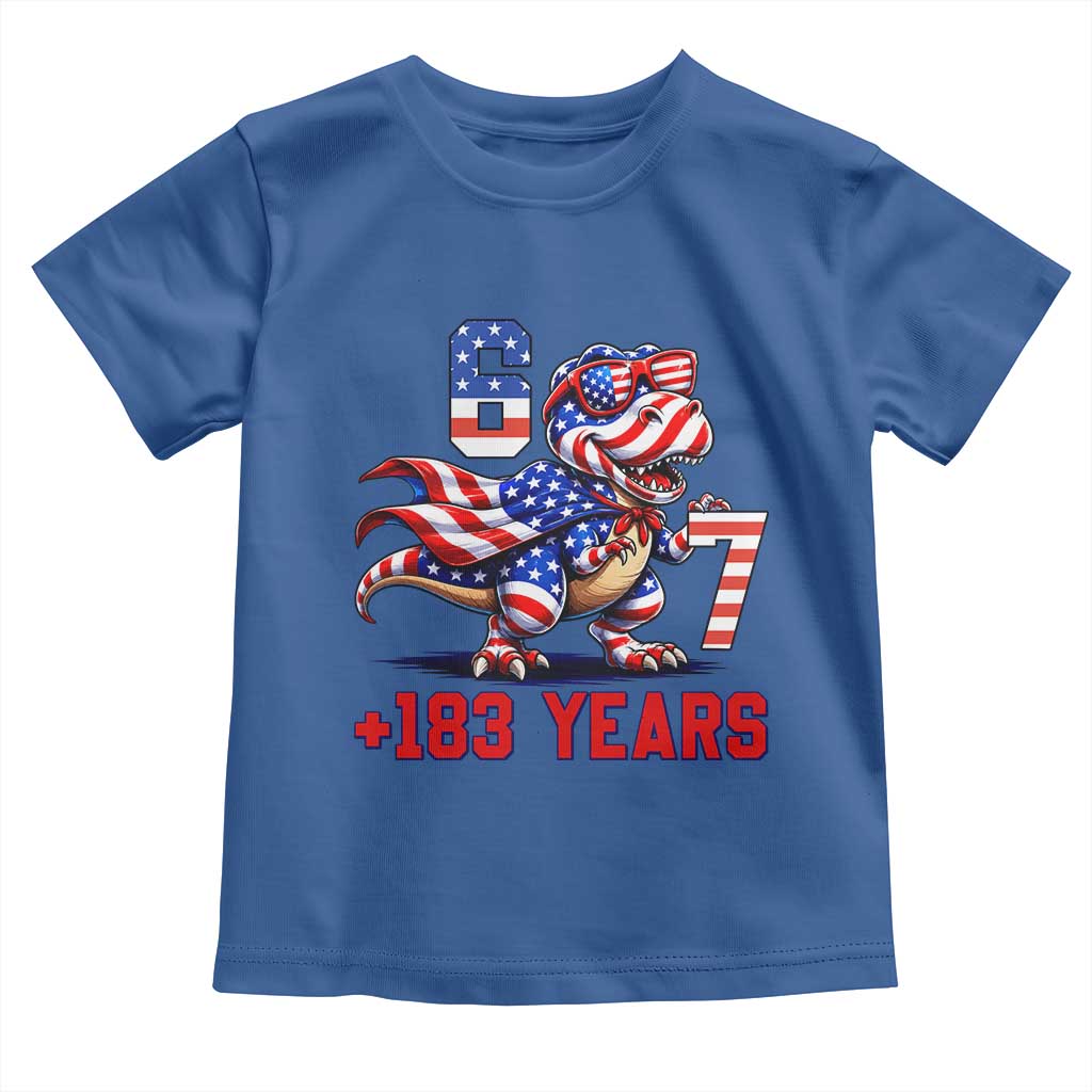 Funny 67 Meme Dinosaur American Pride Toddler T Shirt USA 250th Anniversary