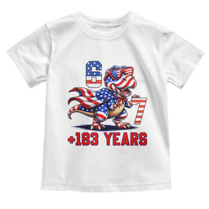 Funny 67 Meme Dinosaur American Pride Toddler T Shirt USA 250th Anniversary
