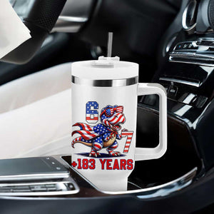 Funny 67 Meme Dinosaur American Pride Tumbler With Handle USA 250th Anniversary TS12 Print Your Wear