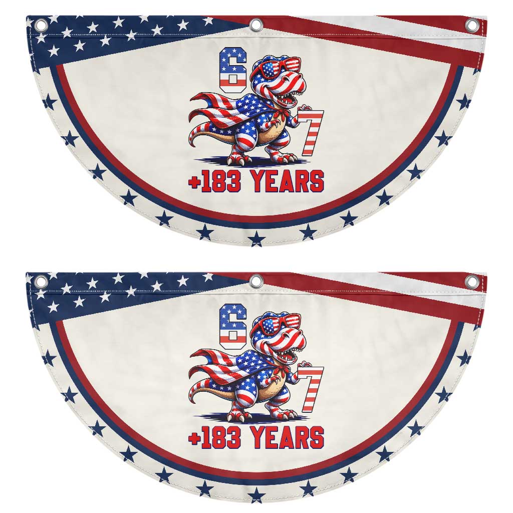 Funny 67 Meme Dinosaur American Pride Patriotic Fan Flag USA 250th Anniversary