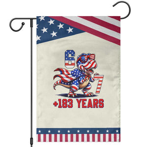 Funny 67 Meme Dinosaur American Pride Patriotic Garden Flag USA 250th Anniversary