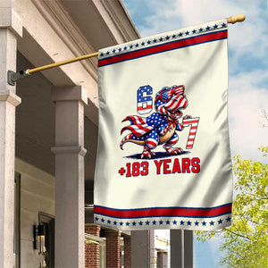 Funny 67 Meme Dinosaur American Pride Patriotic Garden Flag USA 250th Anniversary