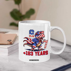 Funny 67 Meme Dinosaur American Pride Coffee Mug USA 250th Anniversary