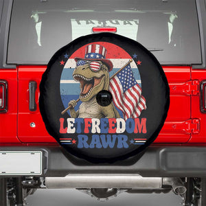 Red White Blue Dinosaur Pride Spare Tire Cover Let Freedom Rawr