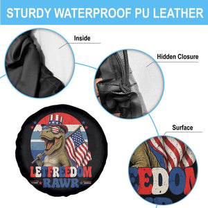 Red White Blue Dinosaur Pride Spare Tire Cover Let Freedom Rawr