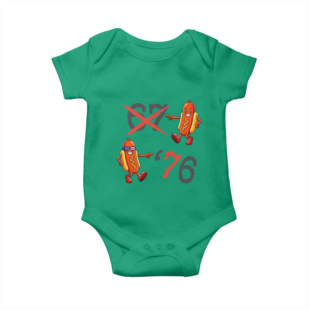 Funny 67 Meme Hot Dog Lover Baby Onesie USA 250 BBQ Celebration