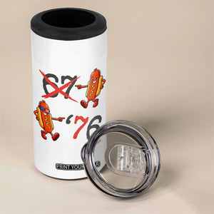 Funny 67 Meme Hot Dog Lover 4 in 1 Can Cooler Tumbler USA 250 BBQ Celebration