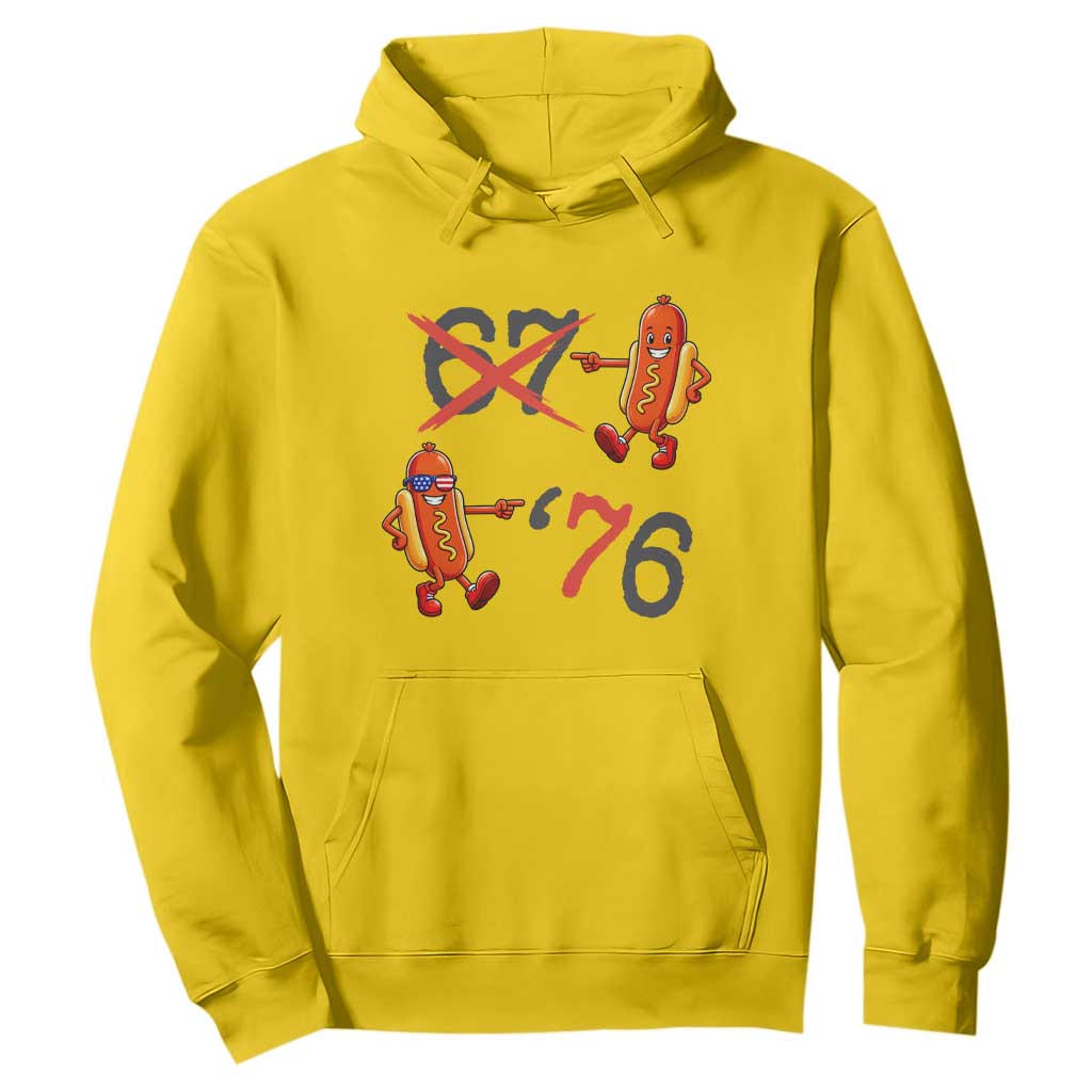 Funny 67 Meme Hot Dog Lover Hoodie USA 250 BBQ Celebration TS12 Daisy Print Your Wear