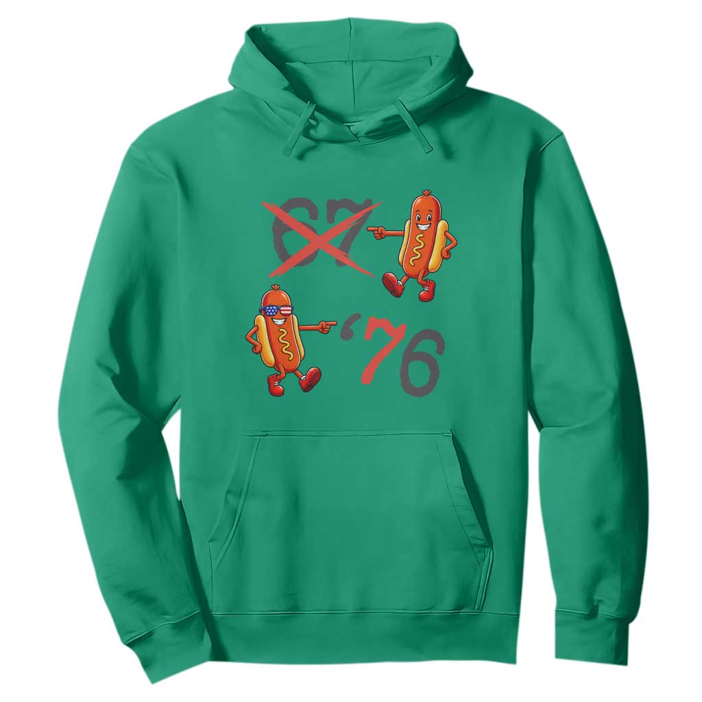 Funny 67 Meme Hot Dog Lover Hoodie USA 250 BBQ Celebration TS12 Irish Green Print Your Wear