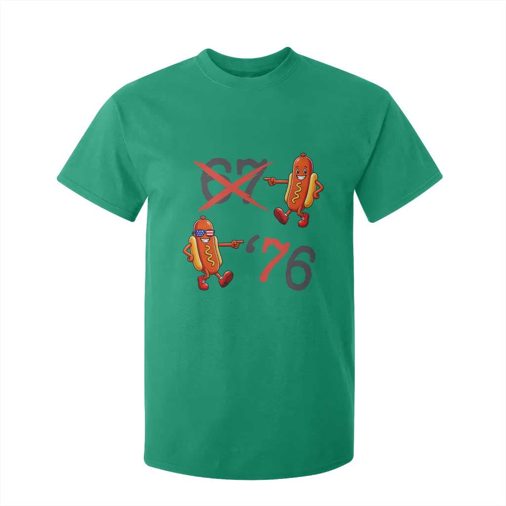 Funny 67 Meme Hot Dog Lover T Shirt For Kid USA 250 BBQ Celebration TS12 Irish Green Print Your Wear