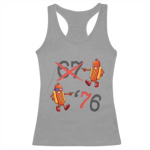 Funny 67 Meme Hot Dog Lover Racerback Tank Top USA 250 BBQ Celebration