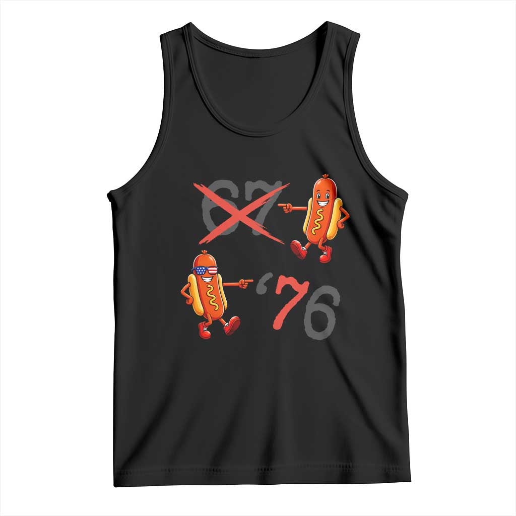 Funny 67 Meme Hot Dog Lover Tank Top USA 250 BBQ Celebration