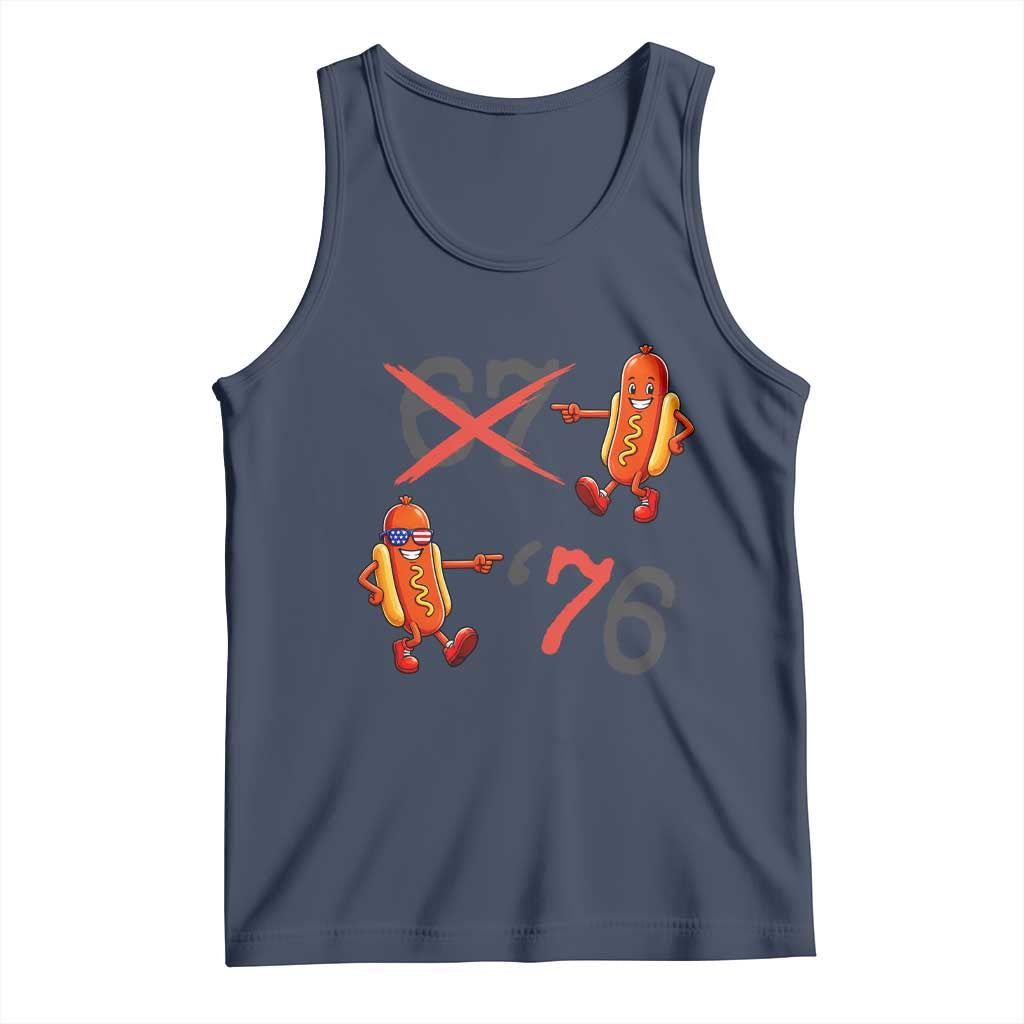 Funny 67 Meme Hot Dog Lover Tank Top USA 250 BBQ Celebration