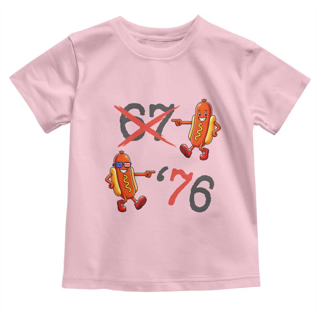 Funny 67 Meme Hot Dog Lover Toddler T Shirt USA 250 BBQ Celebration