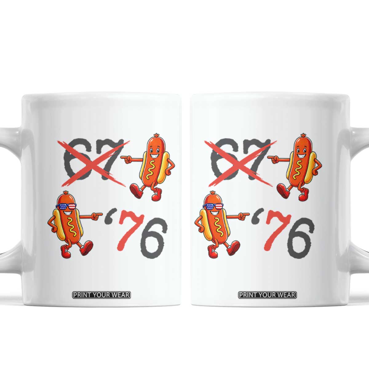 Funny 67 Meme Hot Dog Lover Coffee Mug USA 250 BBQ Celebration