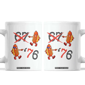 Funny 67 Meme Hot Dog Lover Coffee Mug USA 250 BBQ Celebration