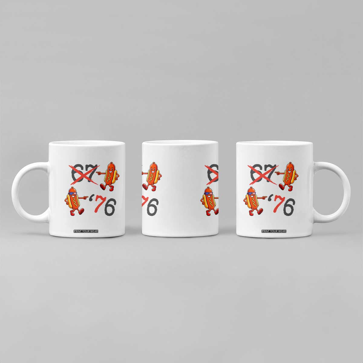 Funny 67 Meme Hot Dog Lover Coffee Mug USA 250 BBQ Celebration