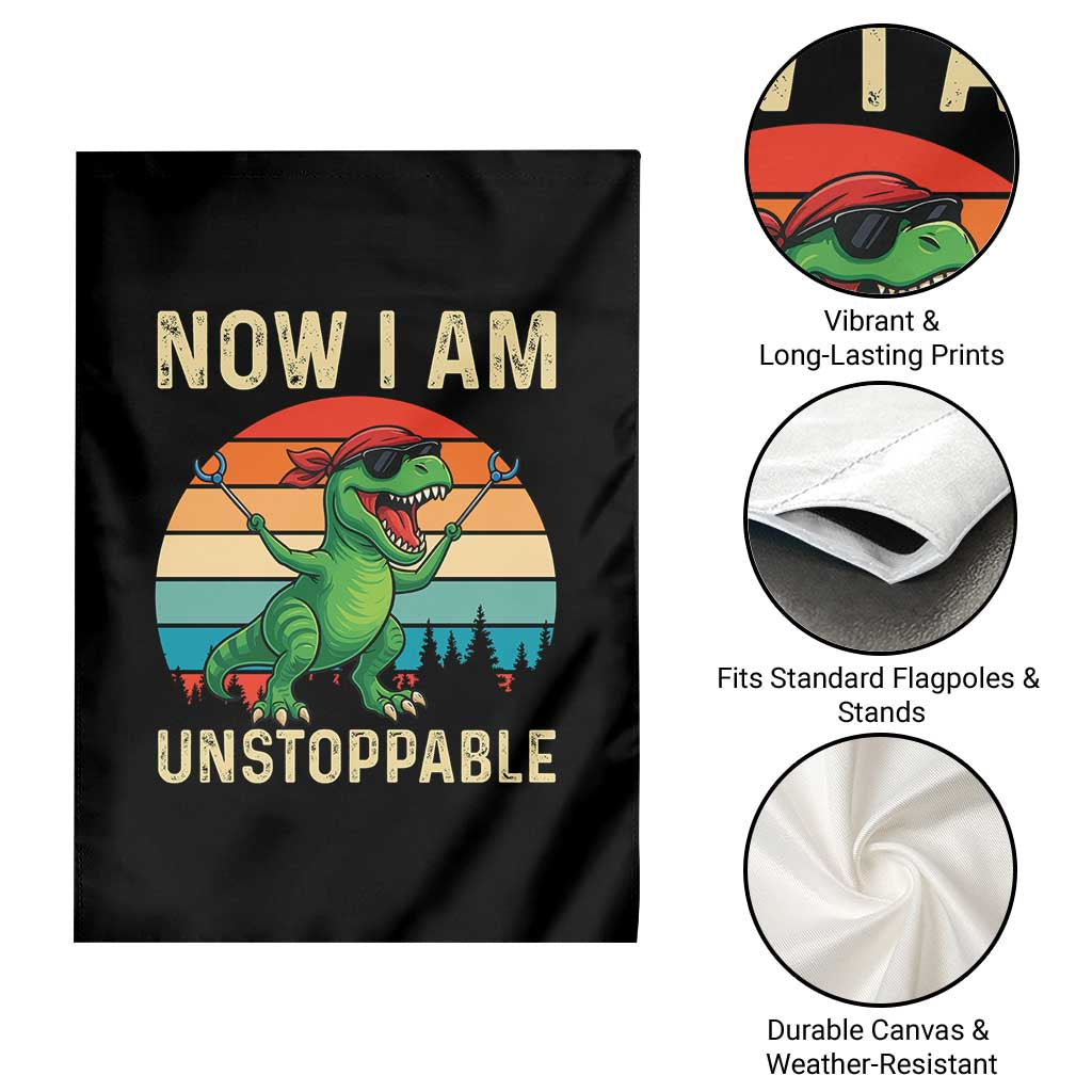 Now I Am Unstoppable Garden Flag Funny Mama Saurus Dinosaur TS12 Print Your Wear