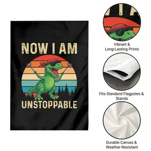 Now I Am Unstoppable Garden Flag Funny Mama Saurus Dinosaur TS12 Print Your Wear