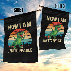 Now I Am Unstoppable Garden Flag Funny Mama Saurus Dinosaur TS12 Print Your Wear