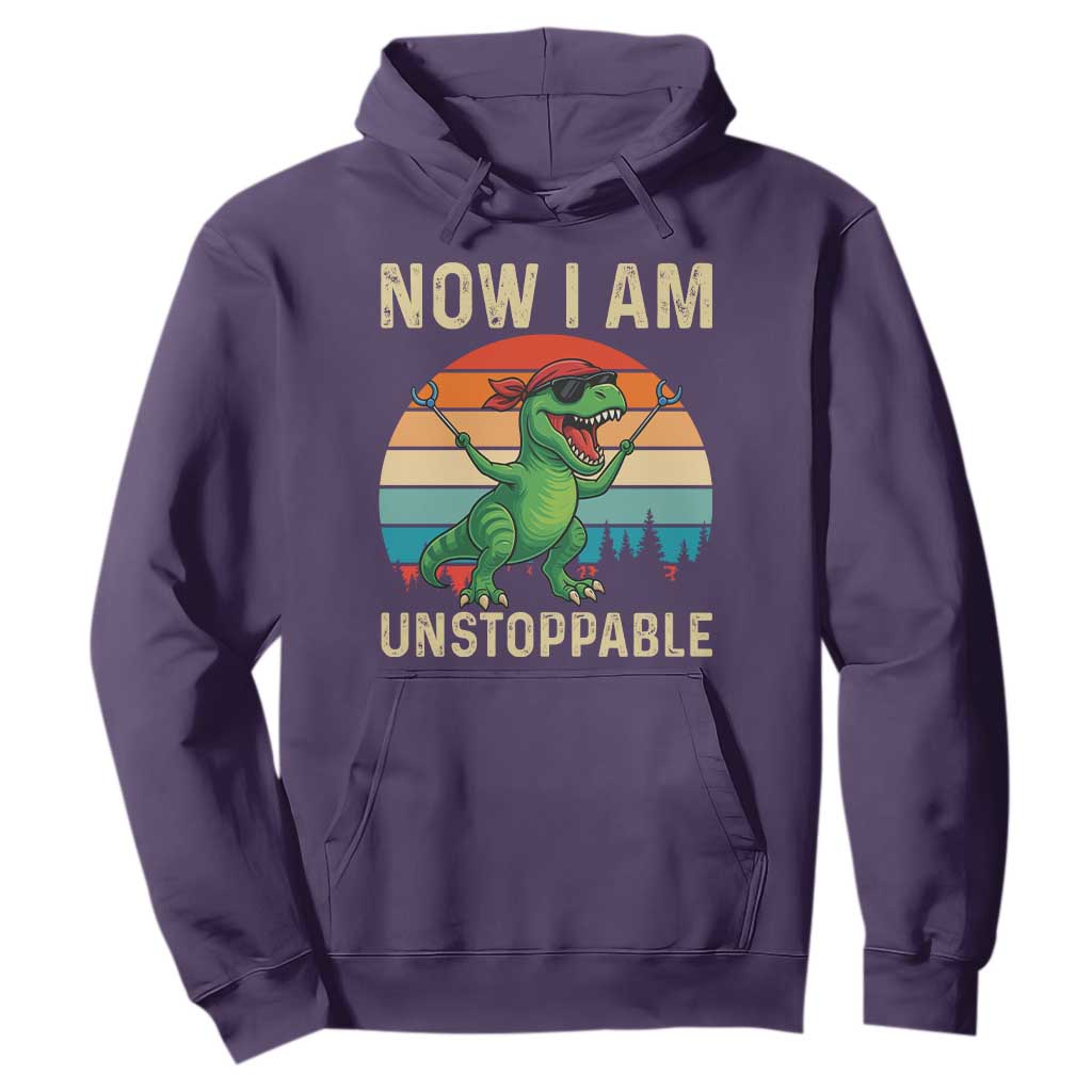 Now I Am Unstoppable Hoodie Funny Mama Saurus Dinosaur TS12 Purple Print Your Wear