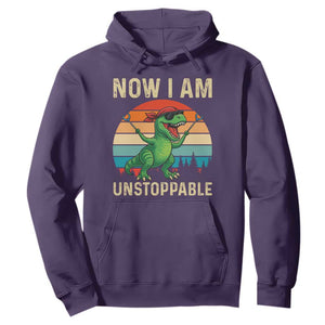 Now I Am Unstoppable Hoodie Funny Mama Saurus Dinosaur TS12 Purple Print Your Wear