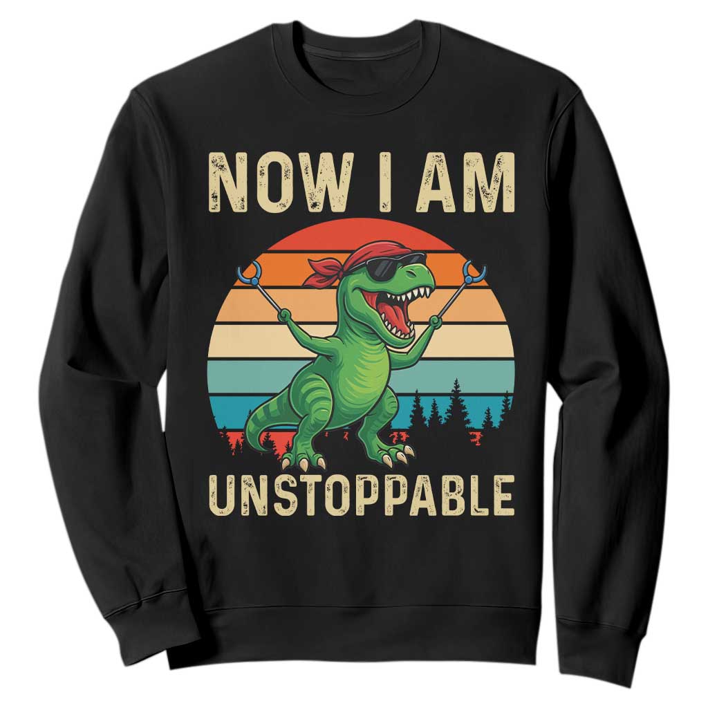 Now I Am Unstoppable Sweatshirt Funny Mama Saurus Dinosaur TS12 Black Print Your Wear