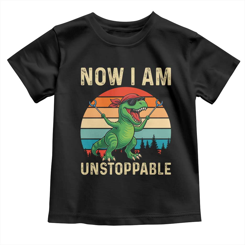 Now I Am Unstoppable Toddler T Shirt Funny Mama Saurus Dinosaur TS12 Black Print Your Wear