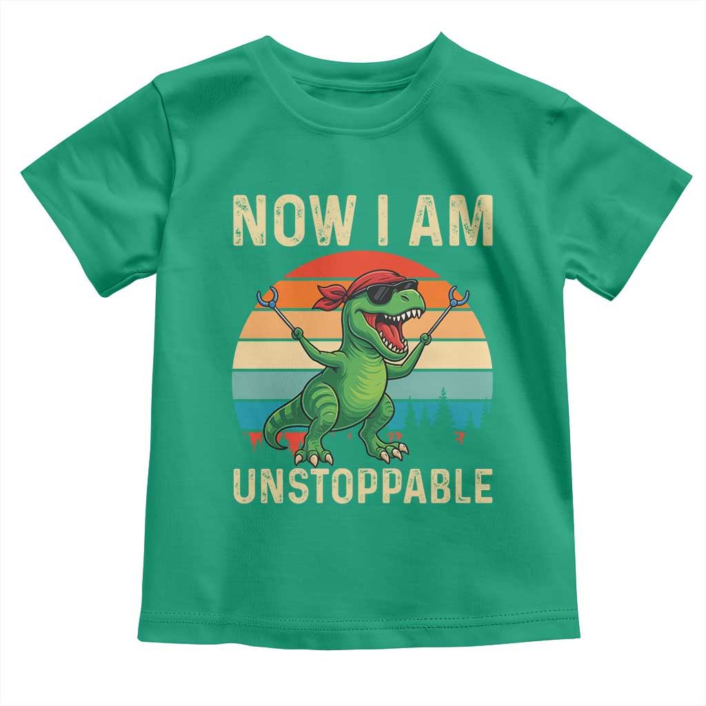 Now I Am Unstoppable Toddler T Shirt Funny Mama Saurus Dinosaur TS12 Irish Green Print Your Wear