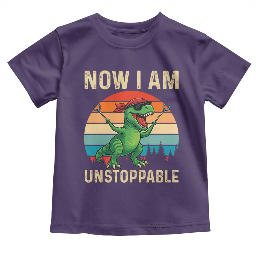 Now I Am Unstoppable Toddler T Shirt Funny Mama Saurus Dinosaur TS12 Purple Print Your Wear