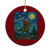 Bigfoot Dinosaur Ceramic Ornament Funny Prehistoric Starry Night Van Gogh TS12 1pc Red Print Your Wear