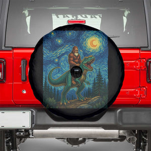 Bigfoot Dinosaur Spare Tire Cover Funny Prehistoric Starry Night Van Gogh TS12 Black Print Your Wear