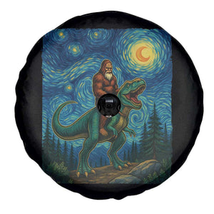 Bigfoot Dinosaur Spare Tire Cover Funny Prehistoric Starry Night Van Gogh TS12 Print Your Wear