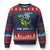 Funny Dino Lovers Ugly Christmas Sweater If You Are Happy And You Know It Clap Your Oh TS12 Navy Red Print Your Wear