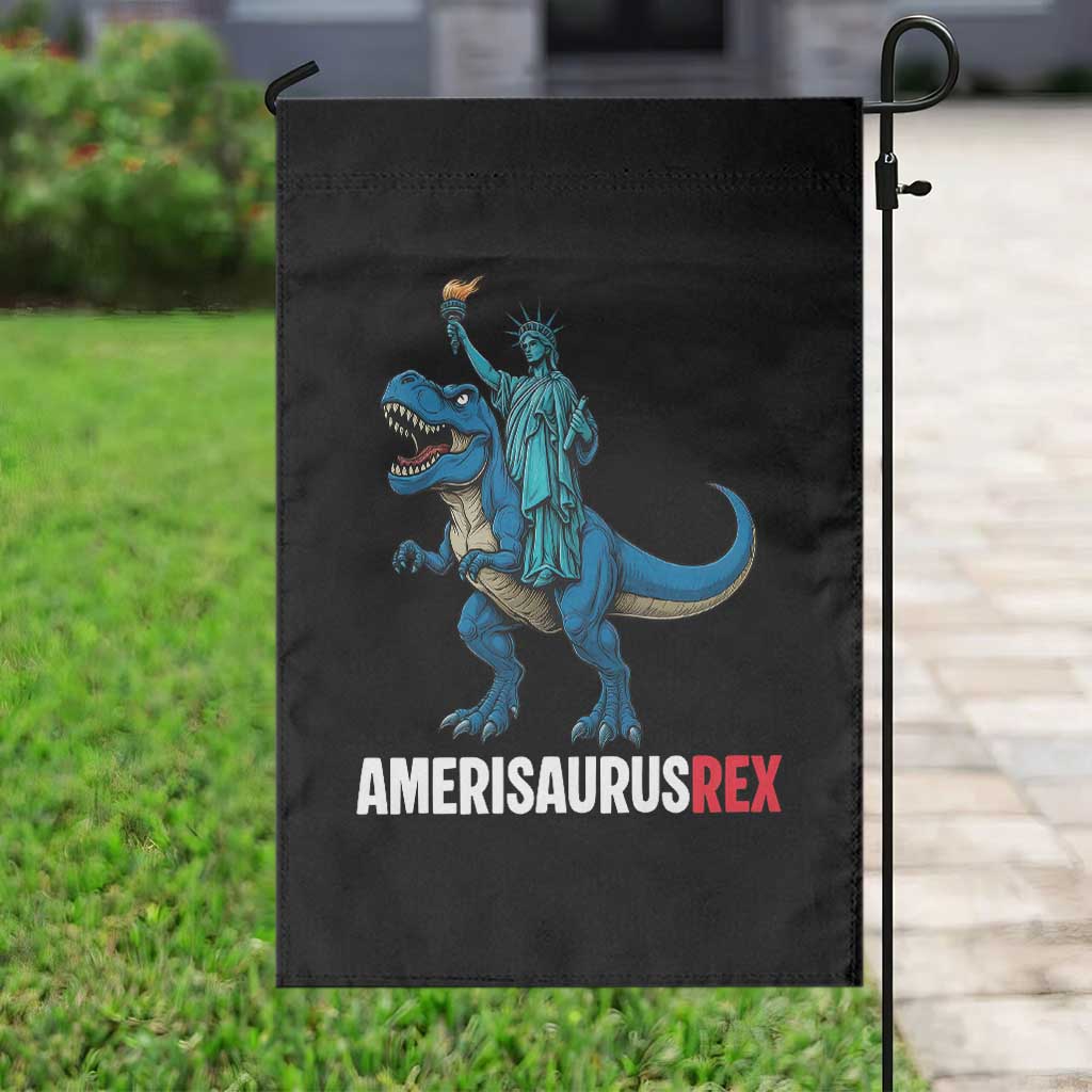Patriotic Dinosaur Garden Flag Funny Amerisaurus Rex Statue Of Liberty Dino TS12 Print Your Wear