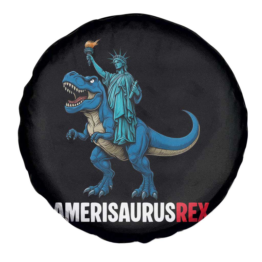 Patriotic Dinosaur Spare Tire Cover Funny Amerisaurus Rex Statue Of Liberty Dino TS12 Print Your Wear