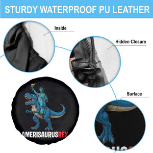 Patriotic Dinosaur Spare Tire Cover Funny Amerisaurus Rex Statue Of Liberty Dino TS12 Print Your Wear