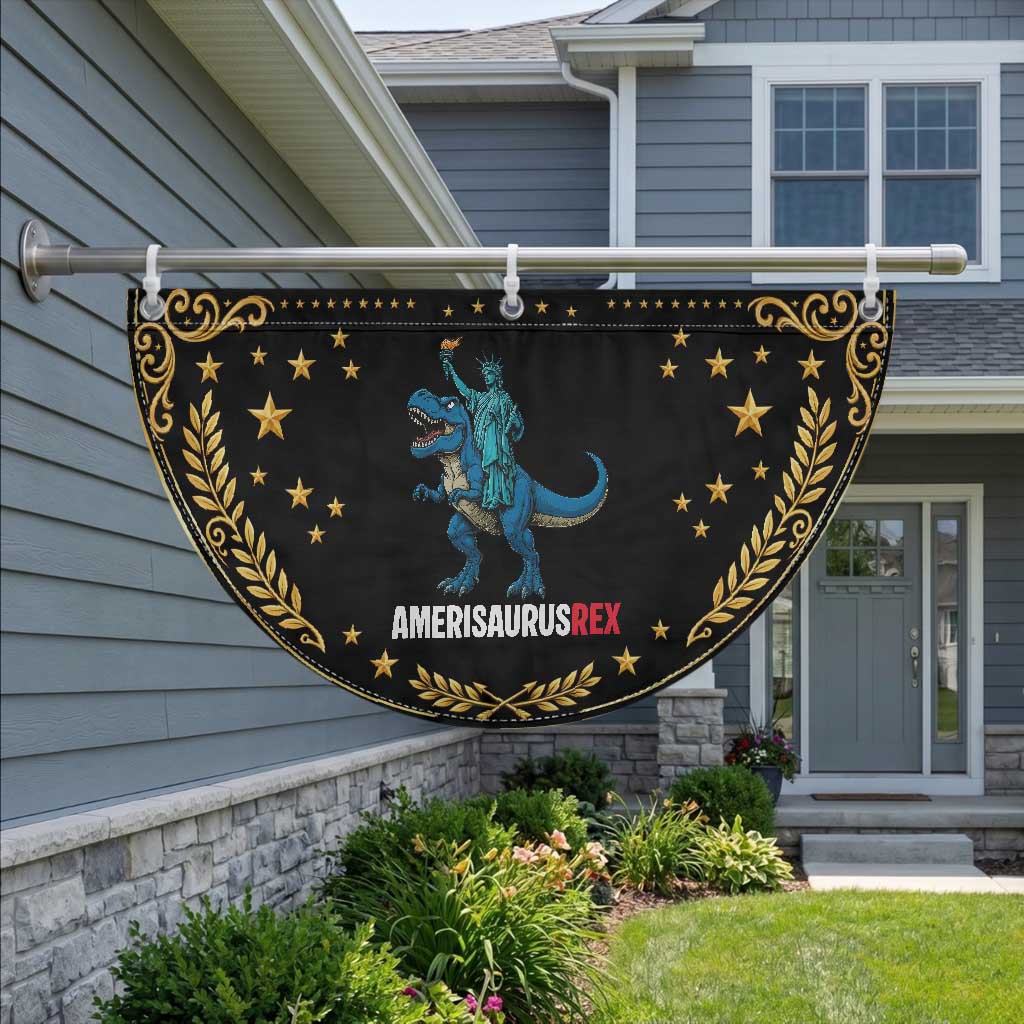 Dinosaur Lover Patriotic Fan Flag Funny Amerisaurus Rex Statue Of Liberty Dino