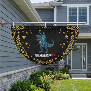 Dinosaur Lover Patriotic Fan Flag Funny Amerisaurus Rex Statue Of Liberty Dino