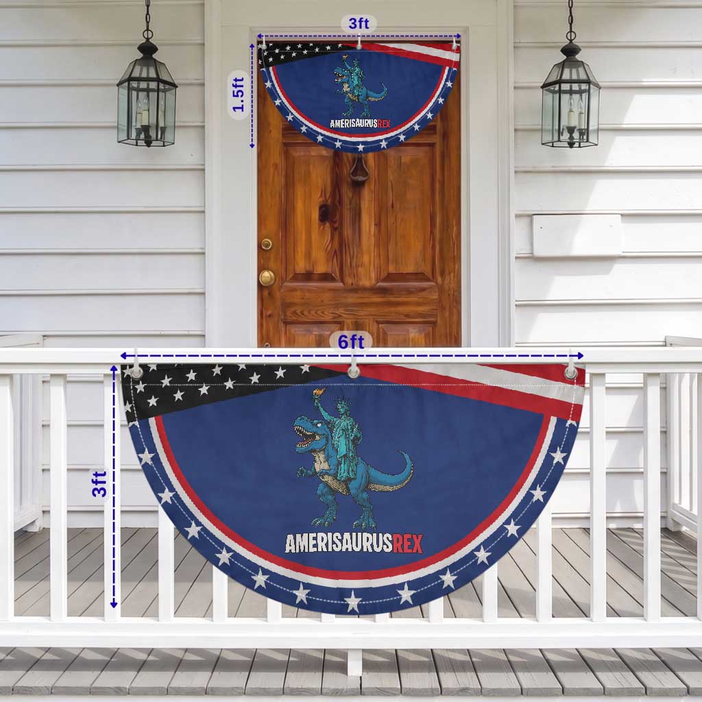 Dinosaur Lover Patriotic Fan Flag Funny Amerisaurus Rex Statue Of Liberty Dino