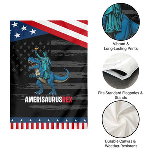 Patriotic Dinosaur Garden Flag Funny Amerisaurus Rex Statue Of Liberty Dino TS12 Print Your Wear