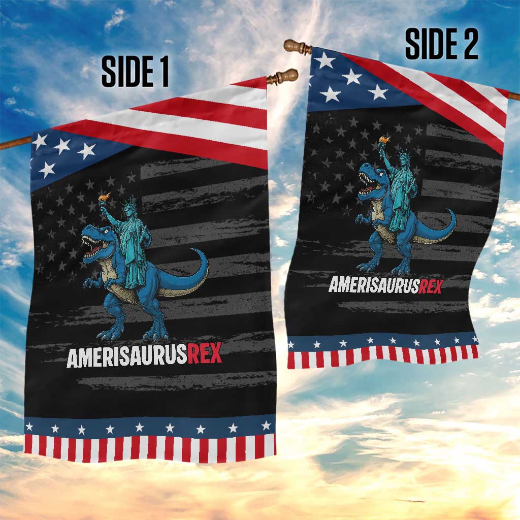 Patriotic Dinosaur Garden Flag Funny Amerisaurus Rex Statue Of Liberty Dino TS12 Print Your Wear