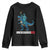 Patriotic Dinosaur Youth Sweatshirt Funny Amerisaurus Rex Statue Of Liberty Dino TS12 Black Print Your Wear