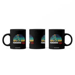Funny Dinosaur Coffee Mug Fishsaurus Rex Fishing Lover TS12 Print Your Wear