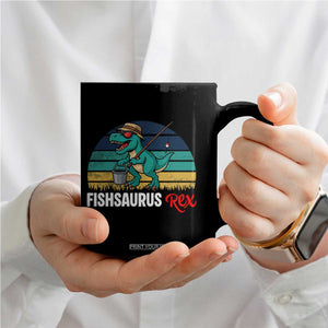 Funny Dinosaur Coffee Mug Fishsaurus Rex Fishing Lover TS12 Print Your Wear