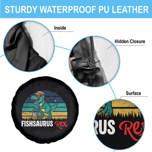 Funny Dinosaur Spare Tire Cover Fishsaurus Rex Fishing Lover TS12 Print Your Wear