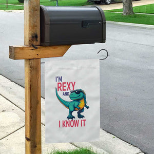 Funny Dinosaur Garden Flag I Am Rexy And I Know It TS12 Print Your Wear