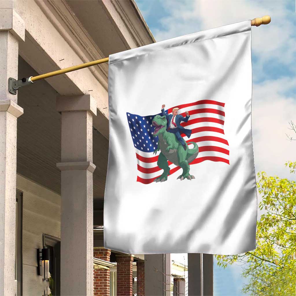 Funny Trump Riding Dinosaur Garden Flag America Flag Patriotic TS12 Print Your Wear