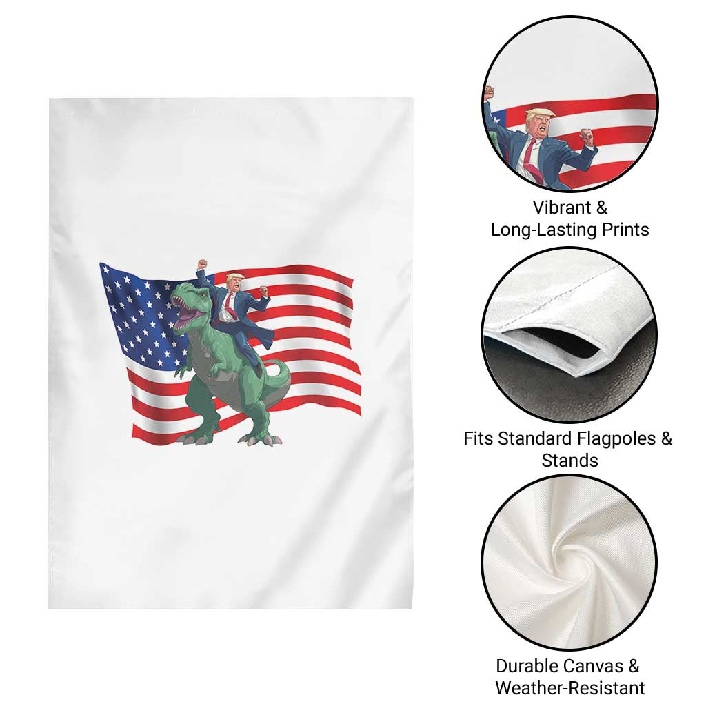 Funny Trump Riding Dinosaur Garden Flag America Flag Patriotic TS12 Print Your Wear