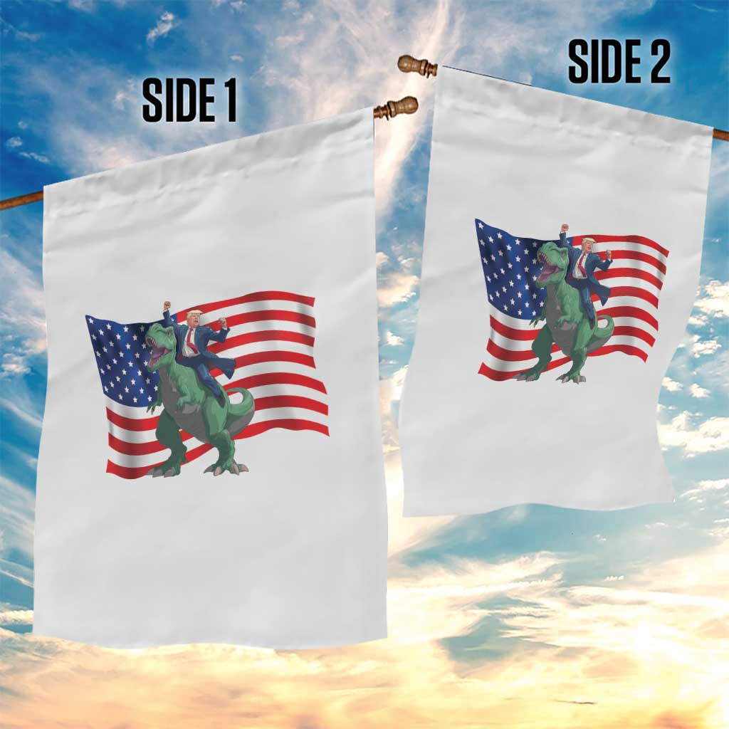 Funny Trump Riding Dinosaur Garden Flag America Flag Patriotic TS12 Print Your Wear